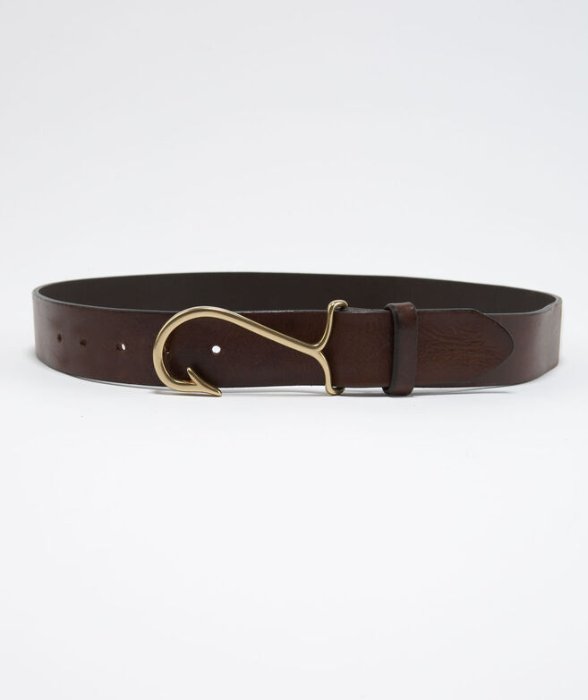 Men's Belts Fish Hook Leather Belt for Men Vineyard Vines
