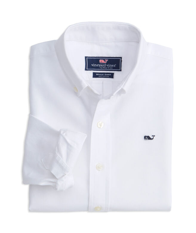 dress shirt with whale logo