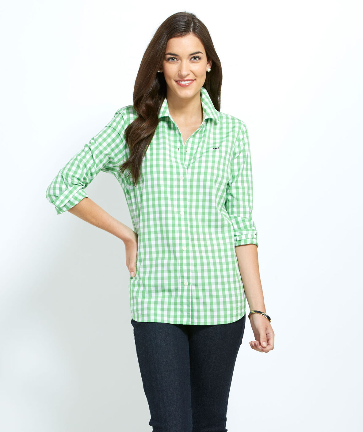 Women's Shirts Medium Gingham Shirt for Women Vineyard Vines