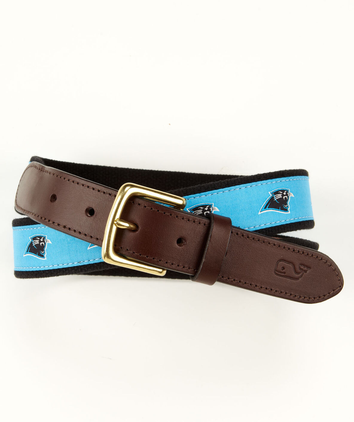NFL Men's Belts Carolina Panthers Canvas Club Belt for Men Vineyard