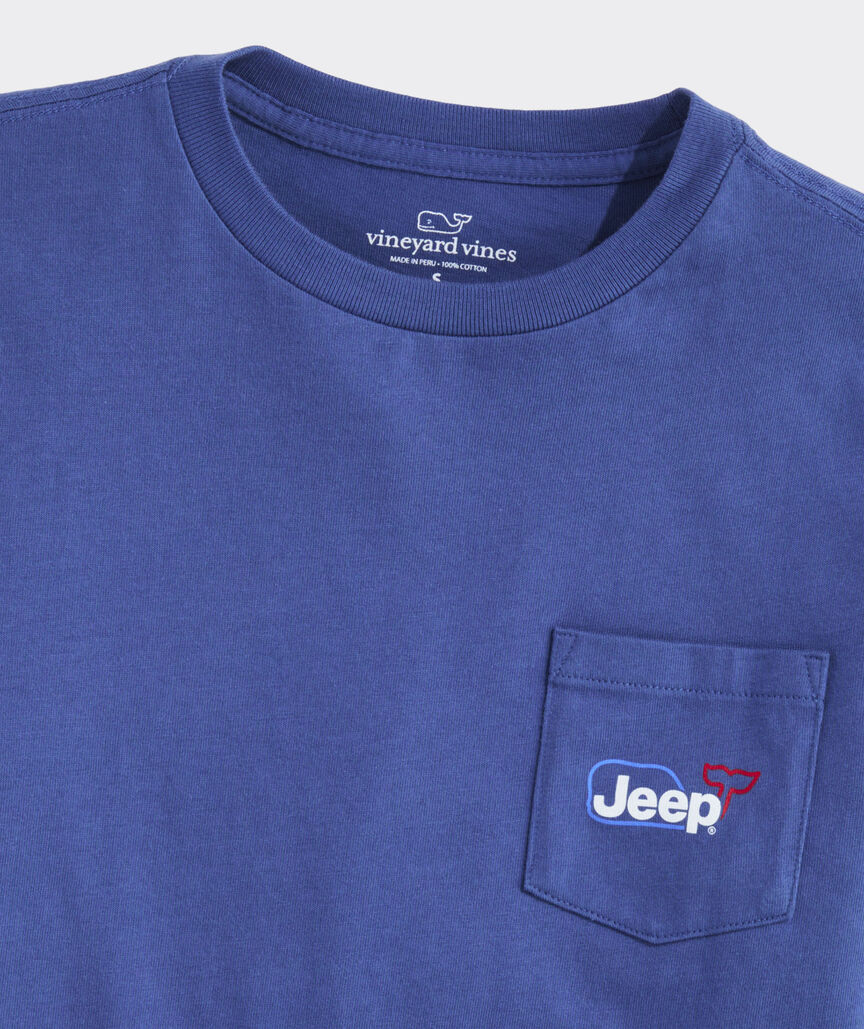 Jeep Collection Boys' Whale Short-Sleeve Pocket Tee