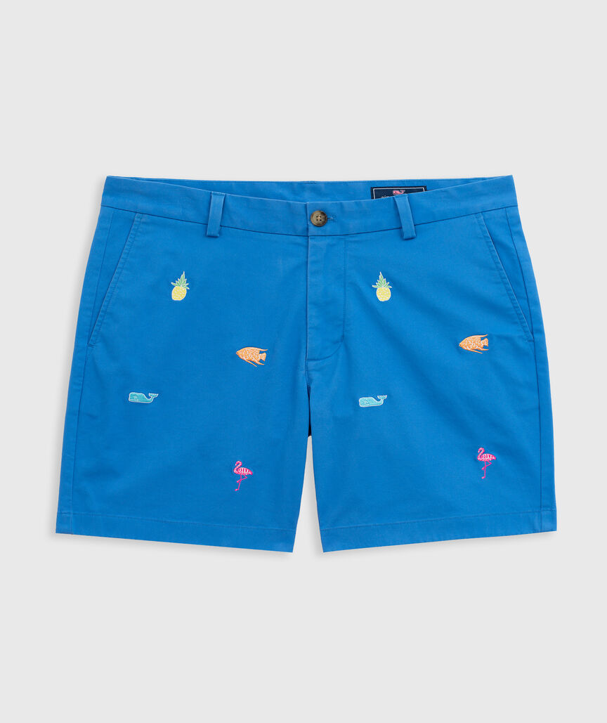 OUTLET 7 Inch Embroidered Breaker Shorts
