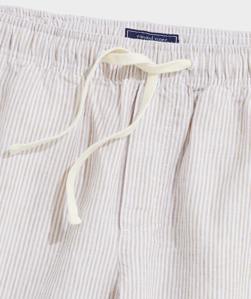 7 Inch Pull-On Linen Shorts