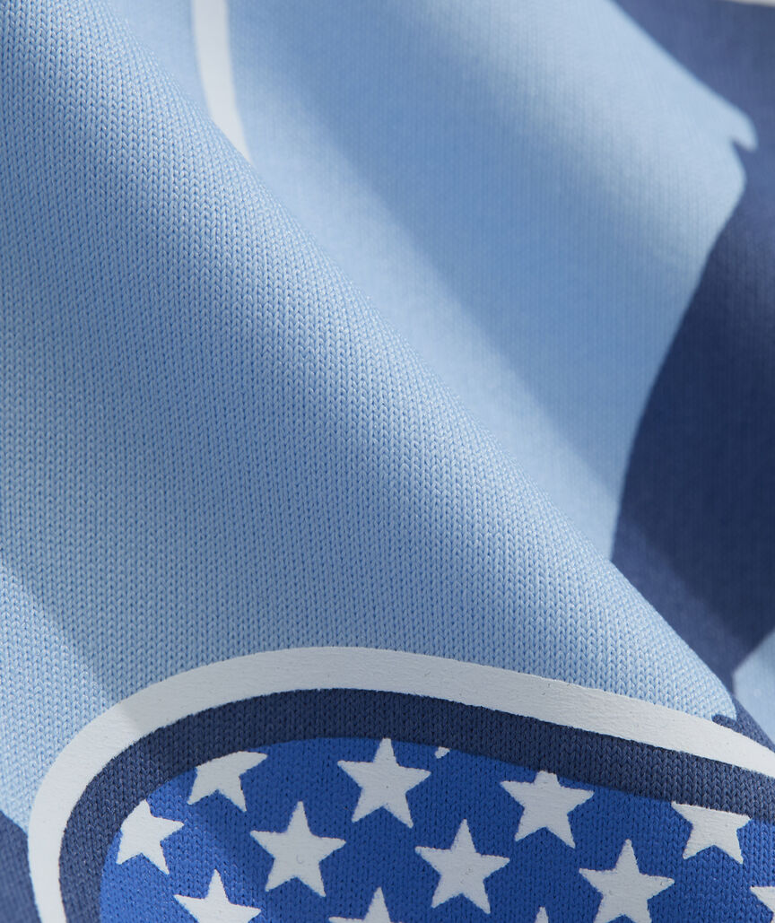 Boys' Performance Lacrosse USA Circle Short-Sleeve Harbor Sun Tee