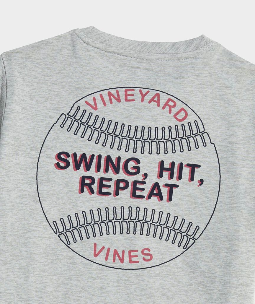 Boys' Swing Hit Repeat Short-Sleeve Harbor Sun Performance Tee