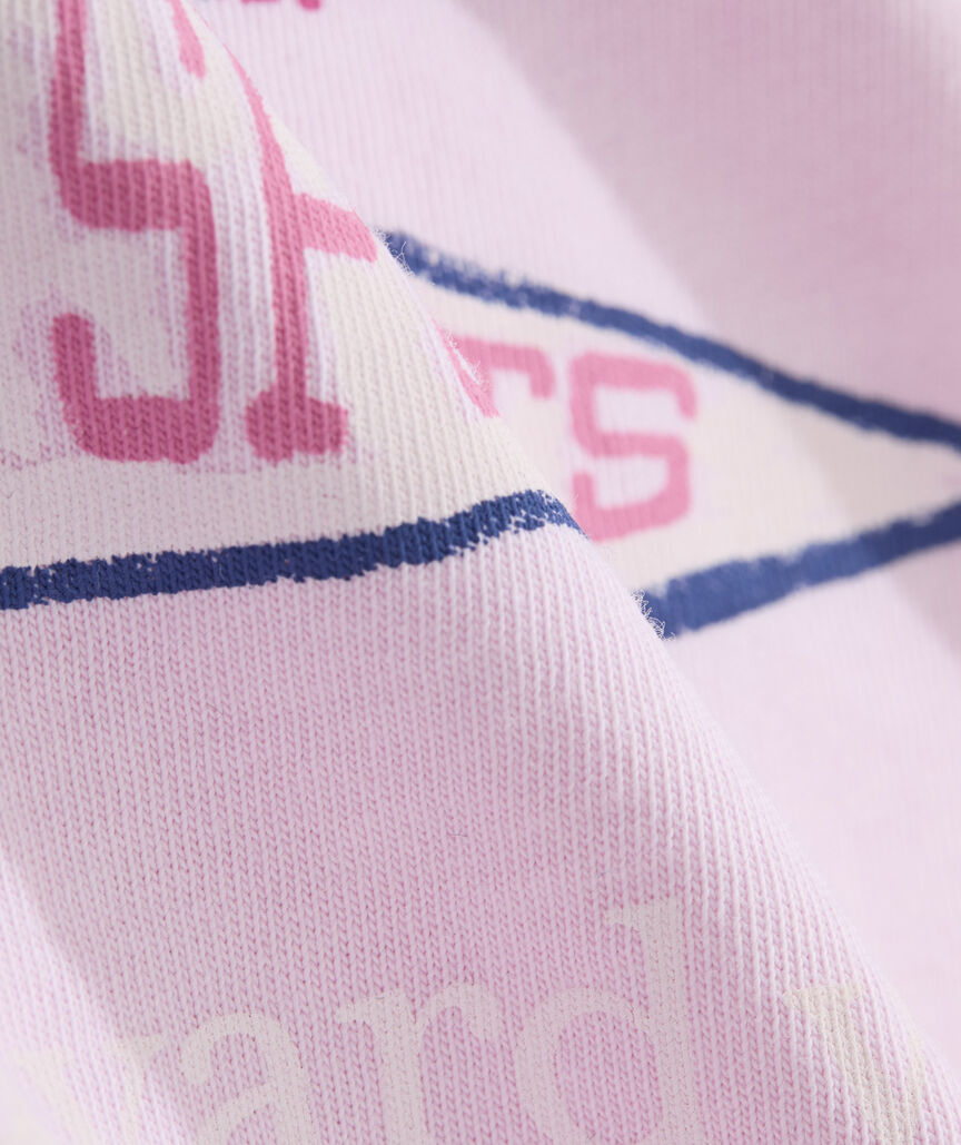 Girls' Drift Dye Burgees and Pom-Poms Boxy Tee