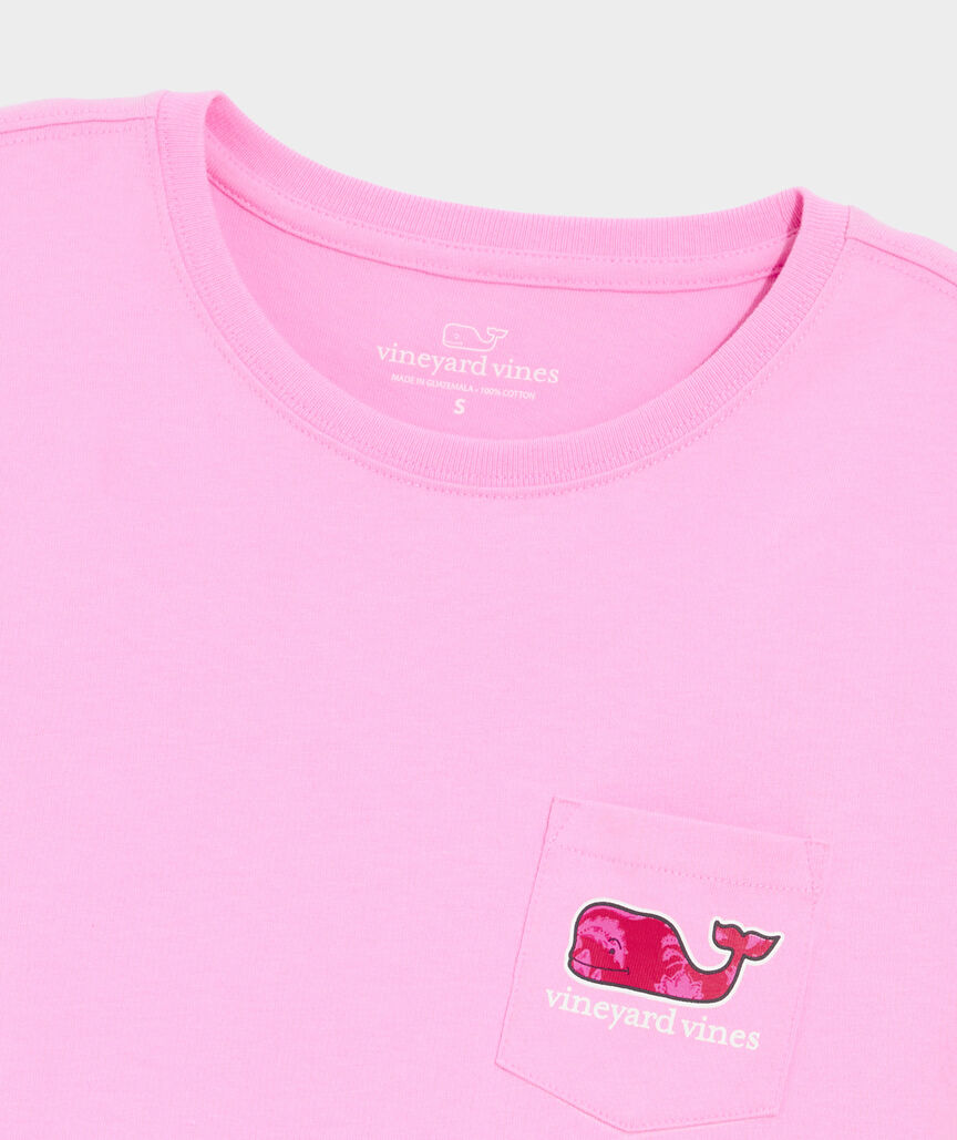 Women's Pineapple Palm Whale Short-Sleeve Pocket Tee