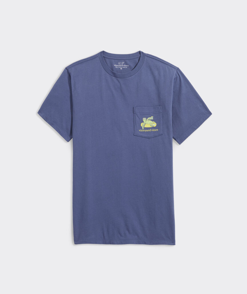 Lazy River Turtle Short-Sleeve Pocket Tee