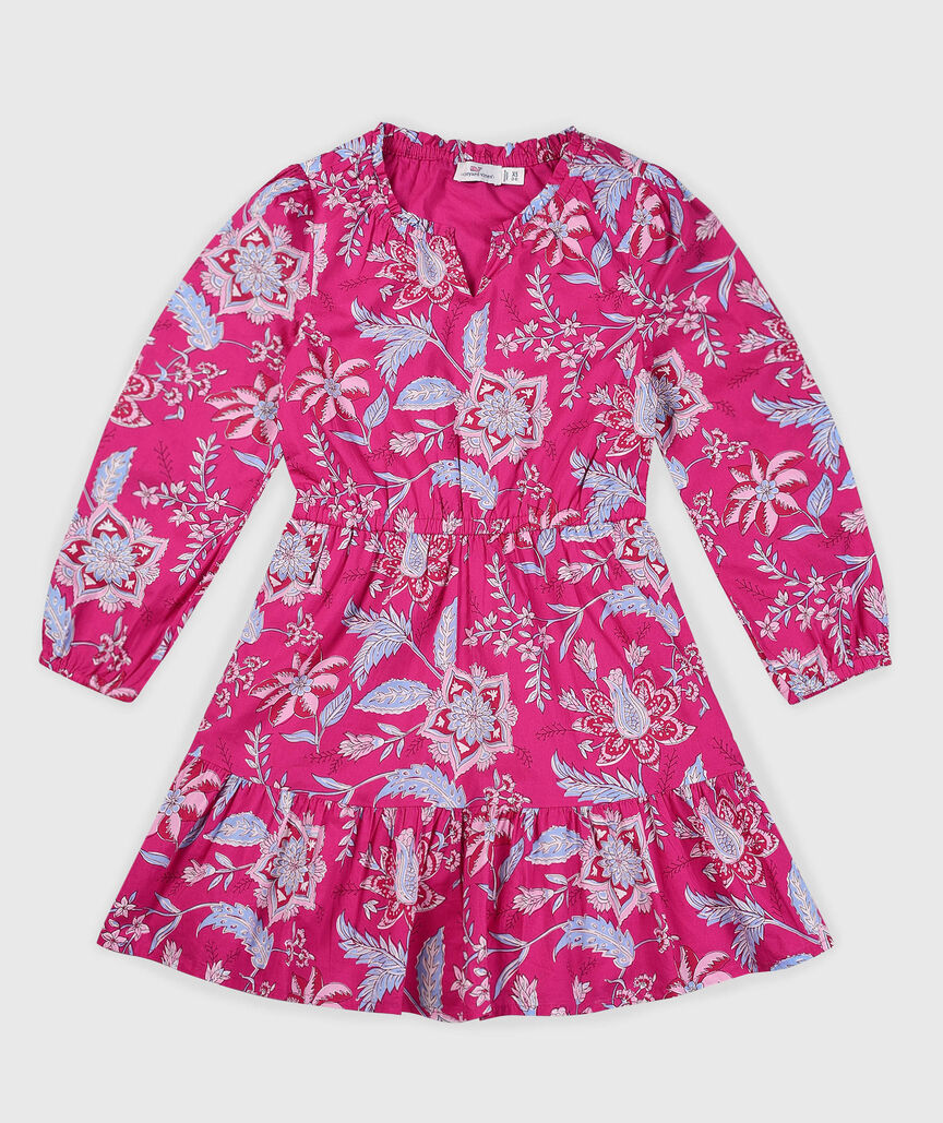 OUTLET Girls' Poplin Flounce Dress
