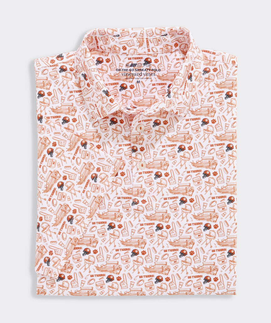 Clemson University Men's Printed Sankaty Polo