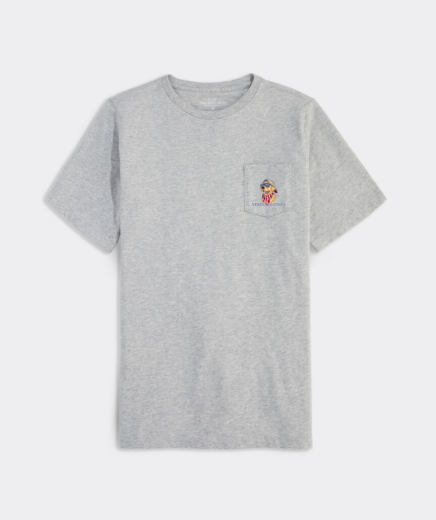 Boys' America Dog Short-Sleeve Pocket Tee
