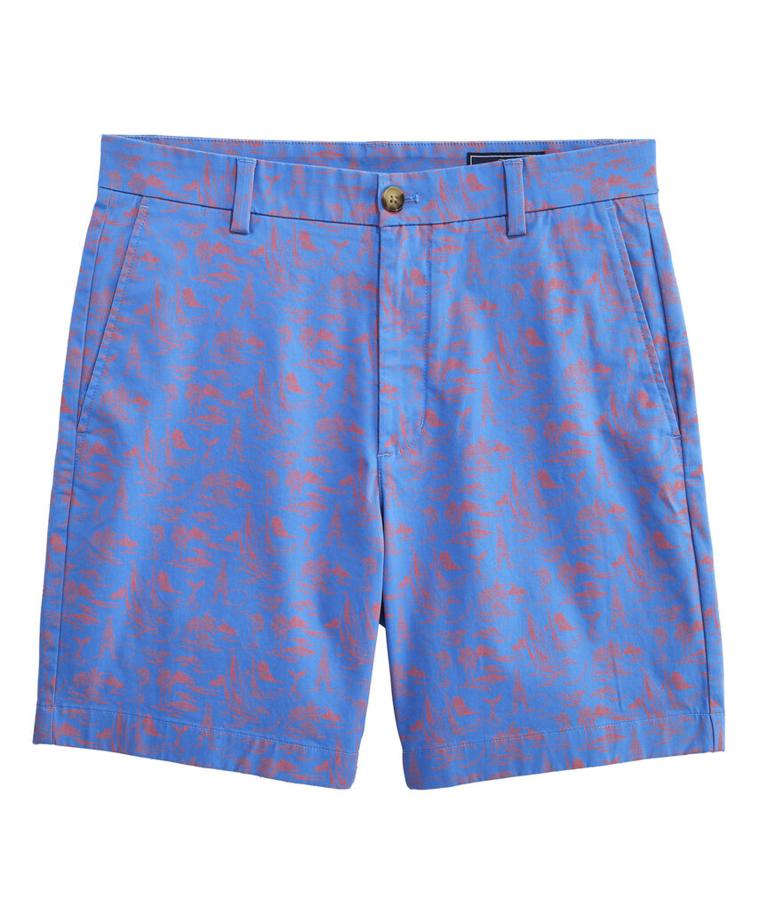 OUTLET 7 Inch Island Bungalow Printed Stretch Breaker Shorts