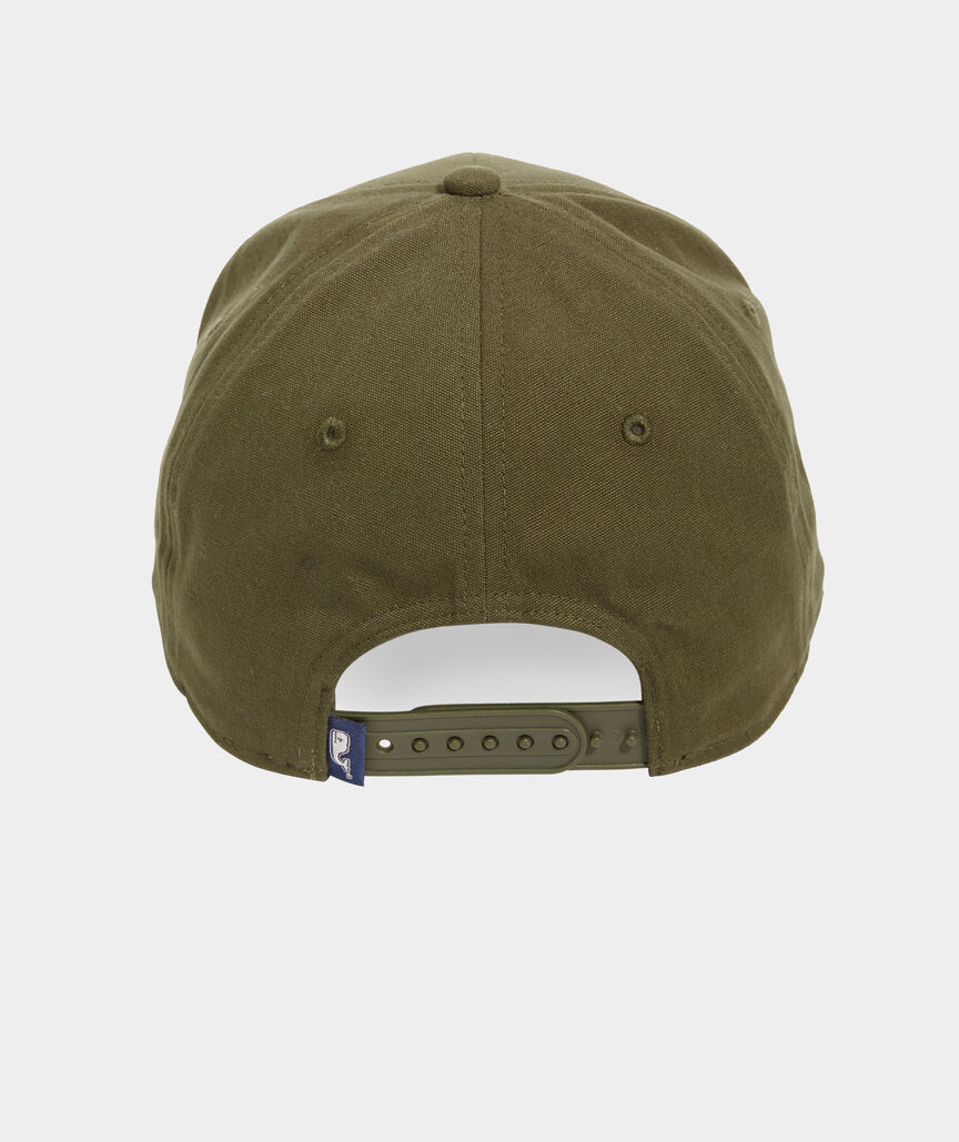 Leather Patch Flat Brim Baseball Hat