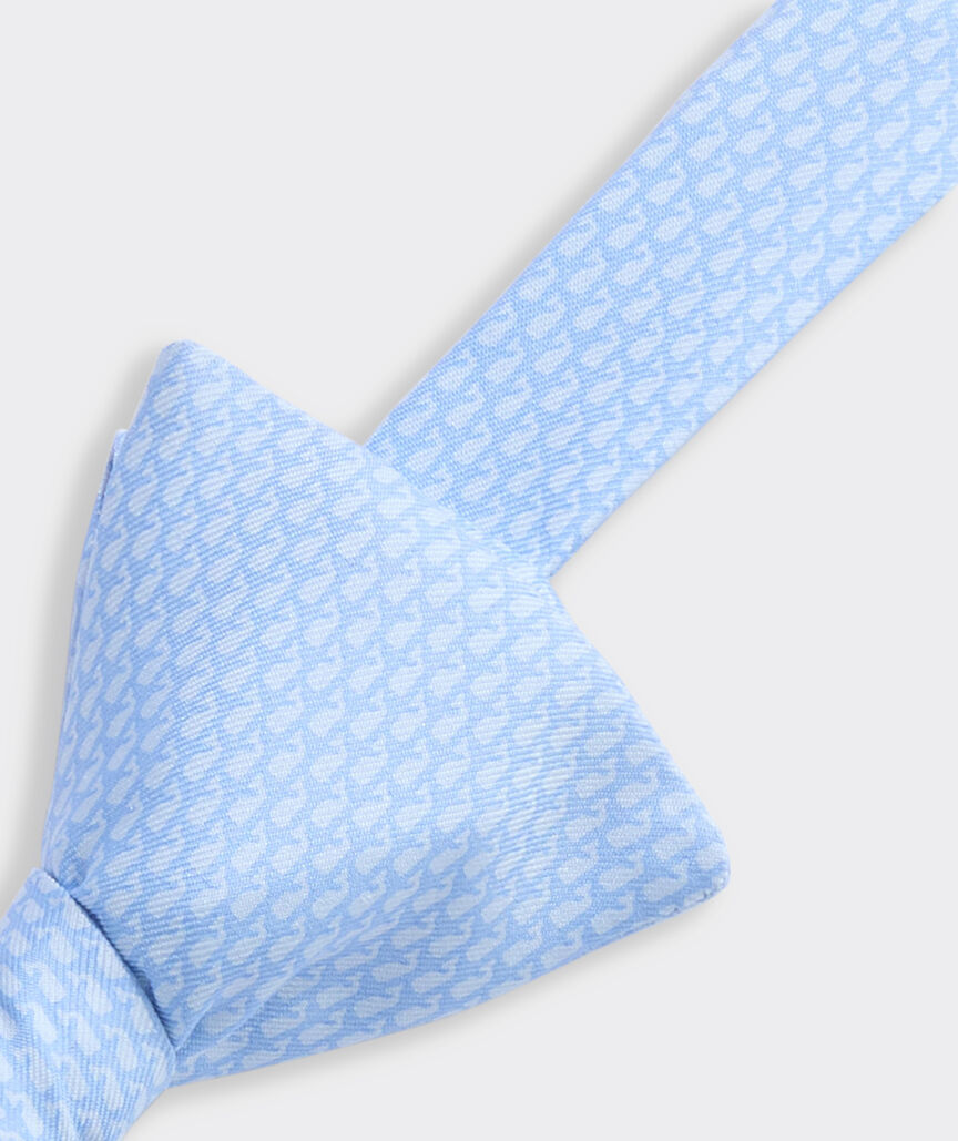 Micro Whales Silk Bow Tie