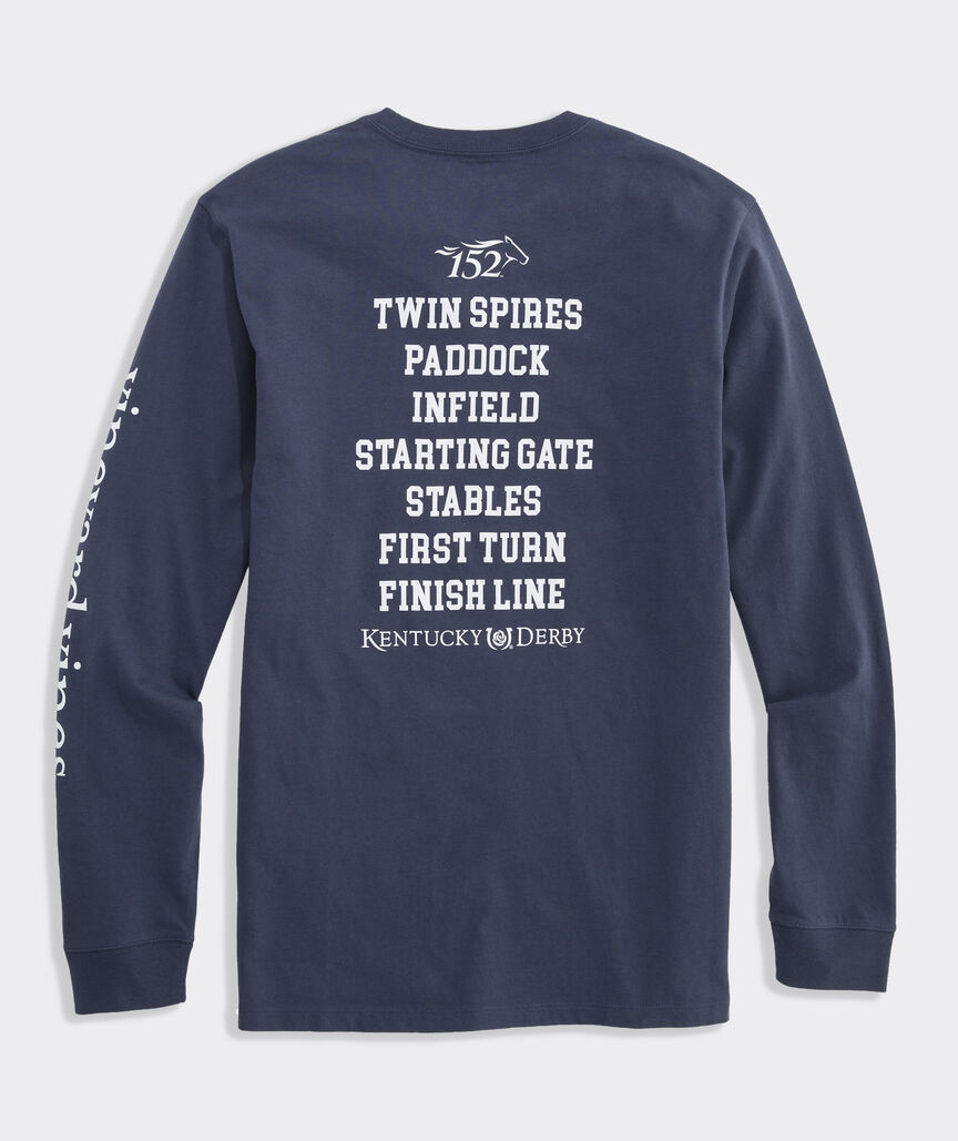 Kentucky Derby Churchill Locations Long-Sleeve Pocket Tee