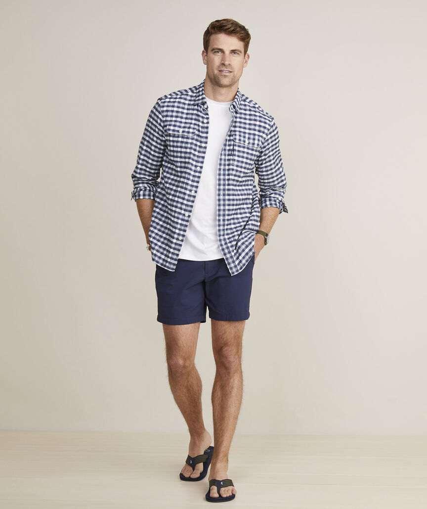 Seersucker Performance Harbor Shirt