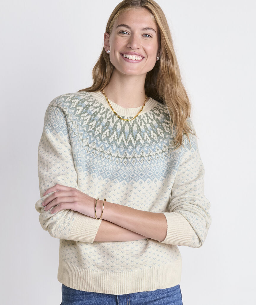 Wool Blend Fair Isle Sweater