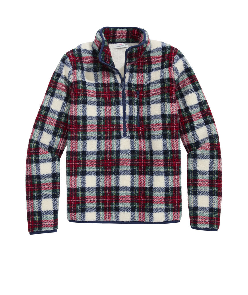 OUTLET Women's Printed Fuzzy Classic Half Zip