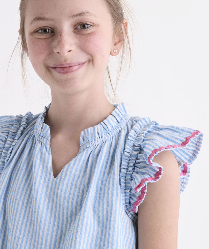 Girls' Piper Seersucker Top