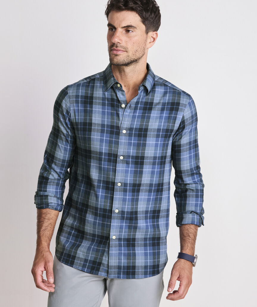 Performance Brushed Tech Twill Brant Point Plaid Shirt