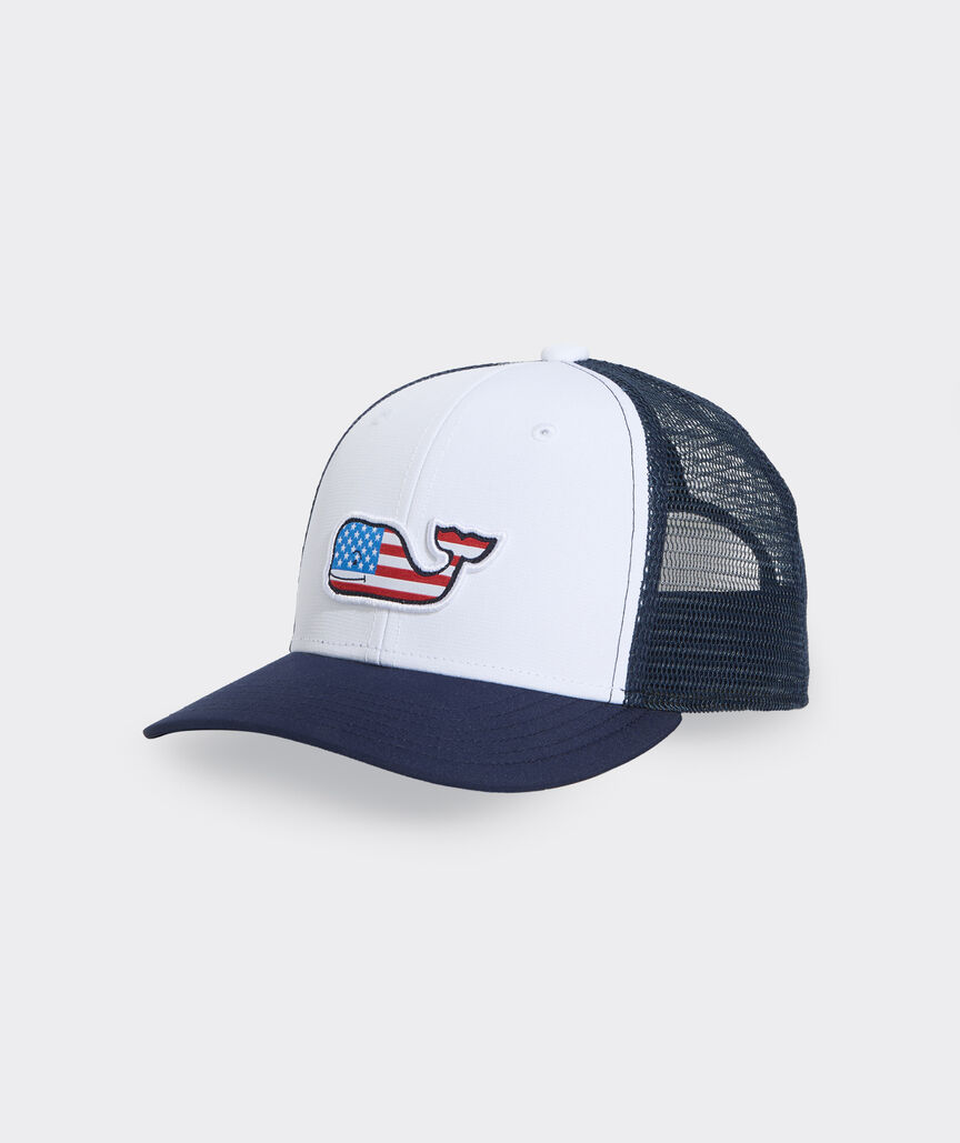 Boys' Oversized Americana Whale Patch Trucker Hat
