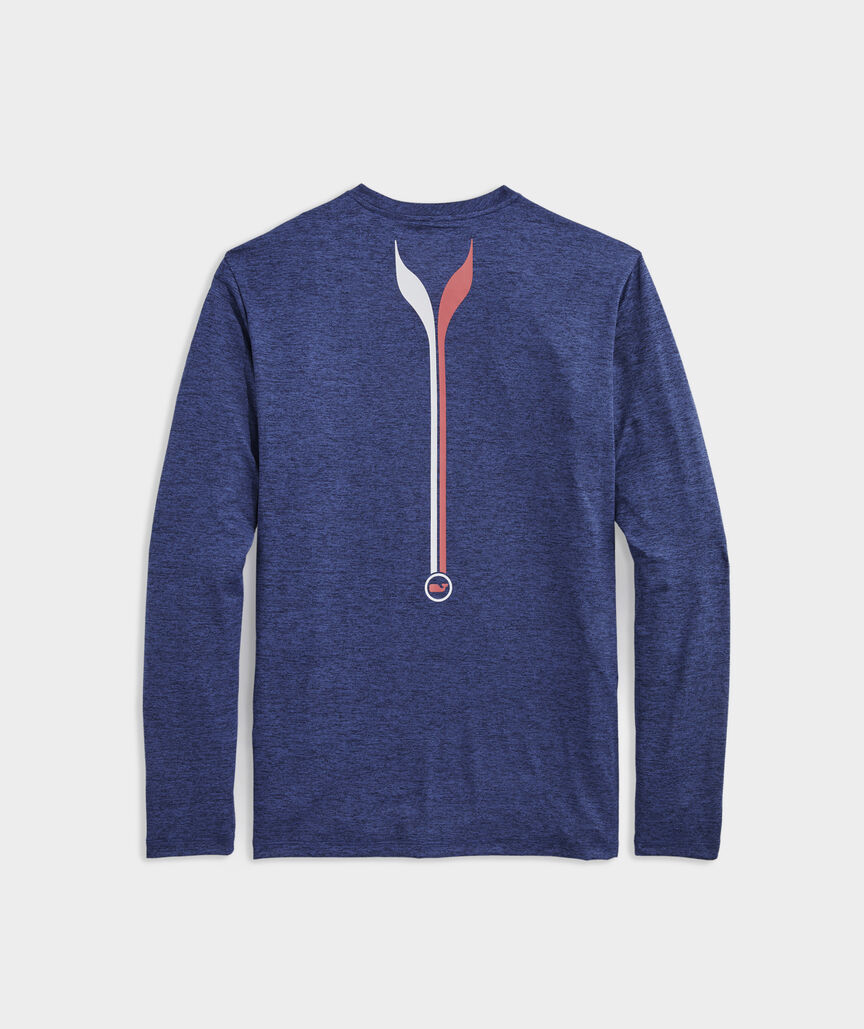 Whale Tail Line Long-Sleeve Harbor Performance Tee