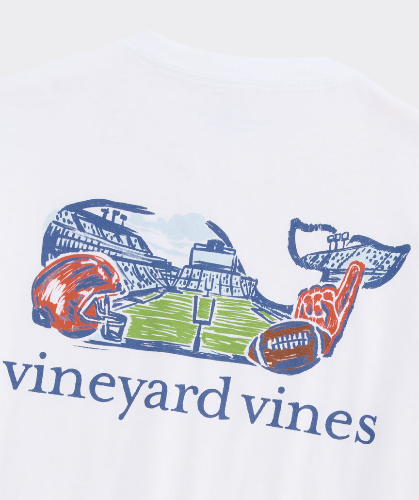 Football Field Whale Long-Sleeve Pocket Tee