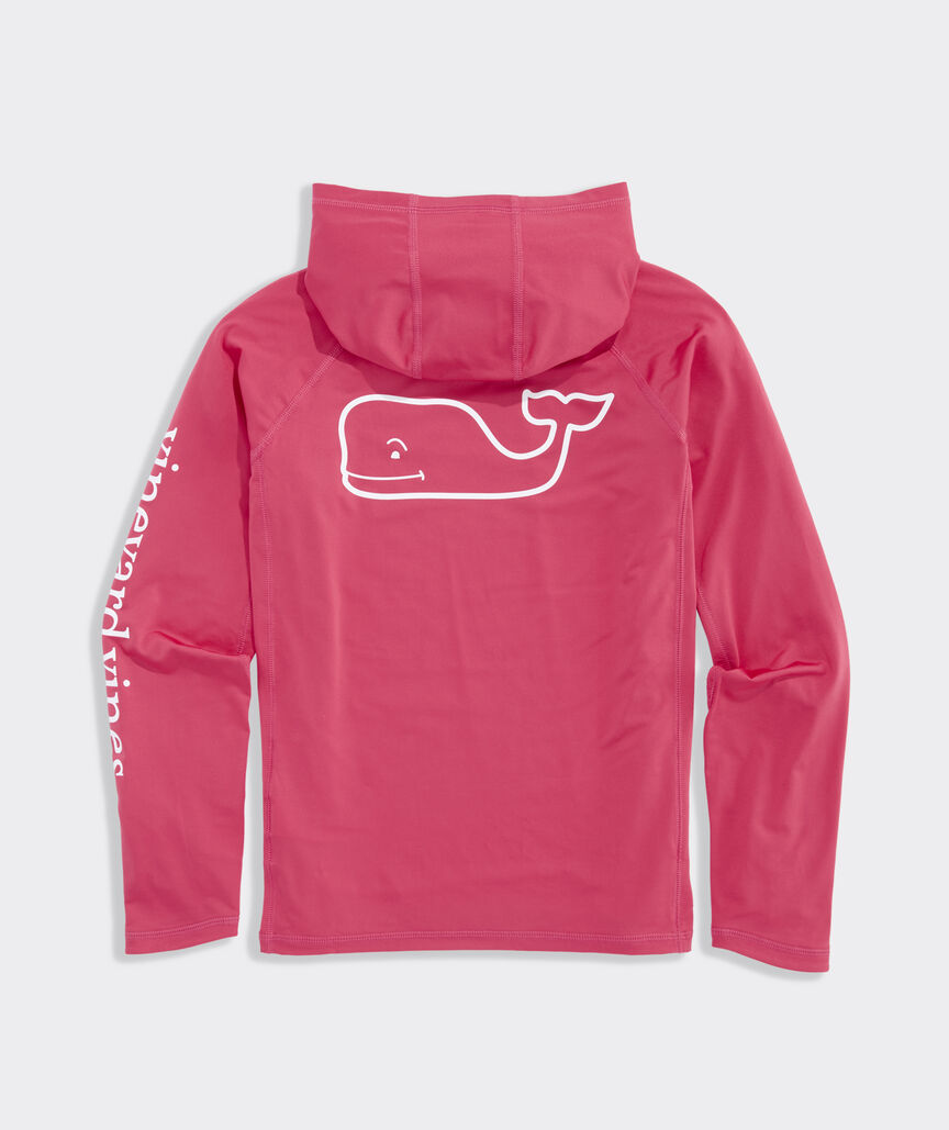 Boys' Performance Whale Outline Harbor Sun Hoodie Tee
