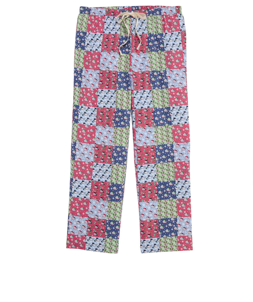 OUTLET Women's Holiday Whale Patchwork Lounge Pants