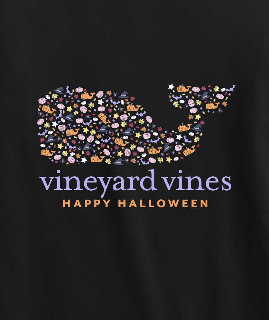 OUTLET Pumpkin Halloween Whale Long-Sleeve Pocket Tee