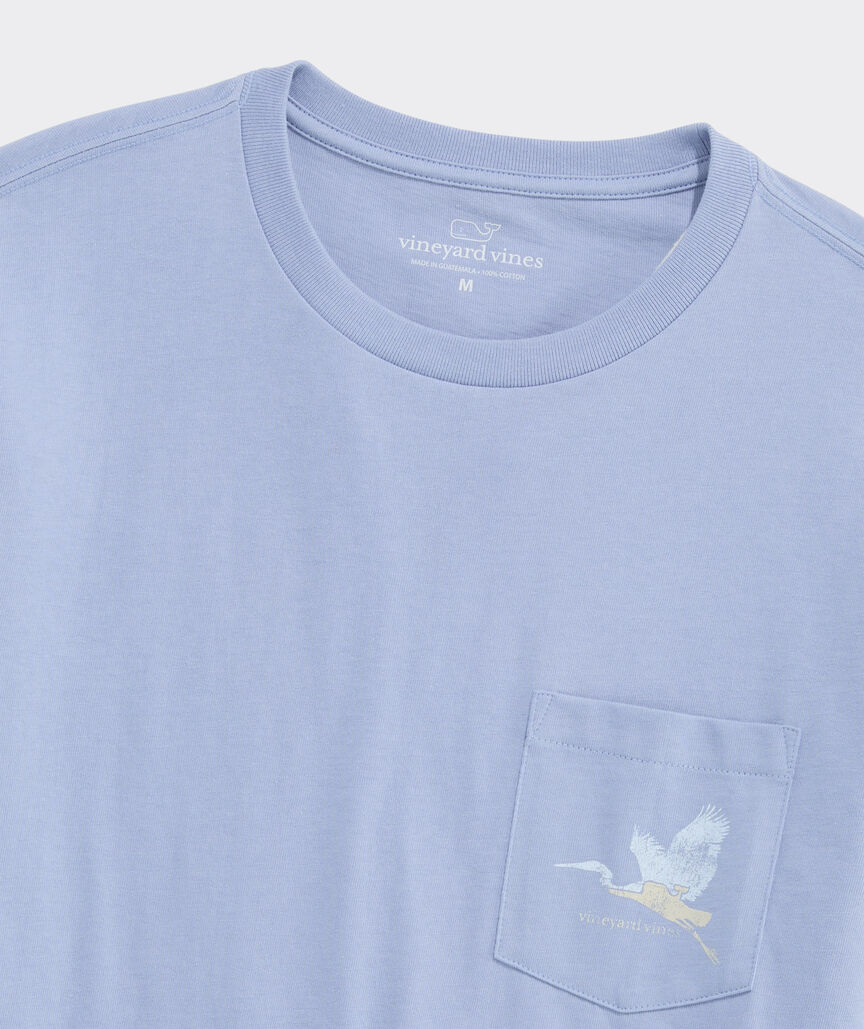 Line Whale Heron Long-Sleeve Pocket Tee