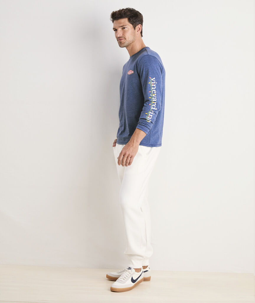 Holiday Lights Surf Logo Long-Sleeve Dunes Tee