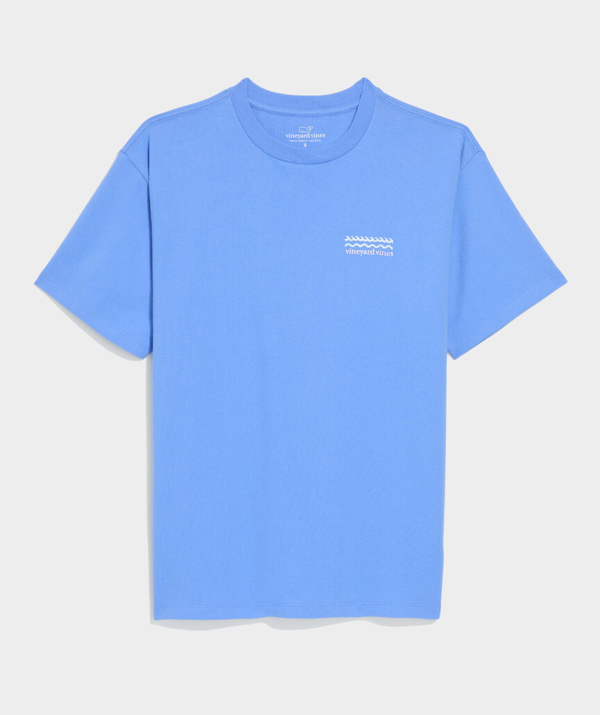 Women's Wine Wave Stack Boyfriend Crew Short-Sleeve Tee