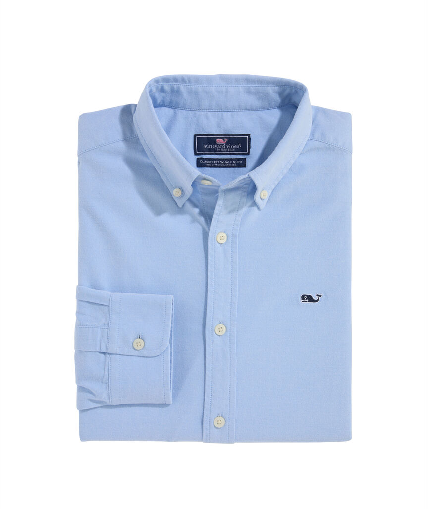 OUTLET Boys' Solid Oxford Classic Fit Whale Shirt