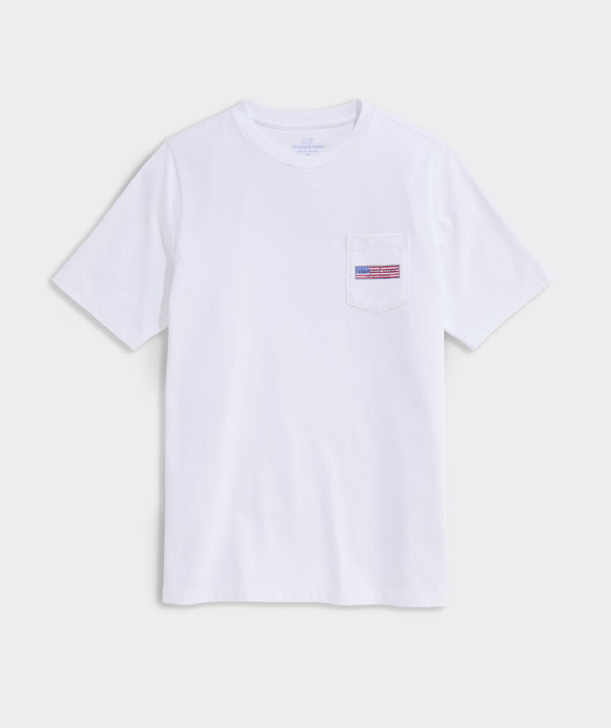 Boys' Classic USA Logo Box Short-Sleeve Pocket Tee