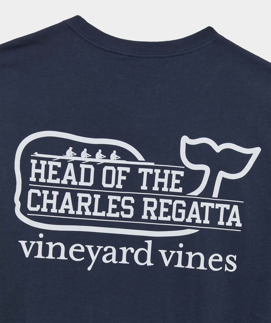 Head Of The Charles® Whale Outline Long-Sleeve Pocket Tee