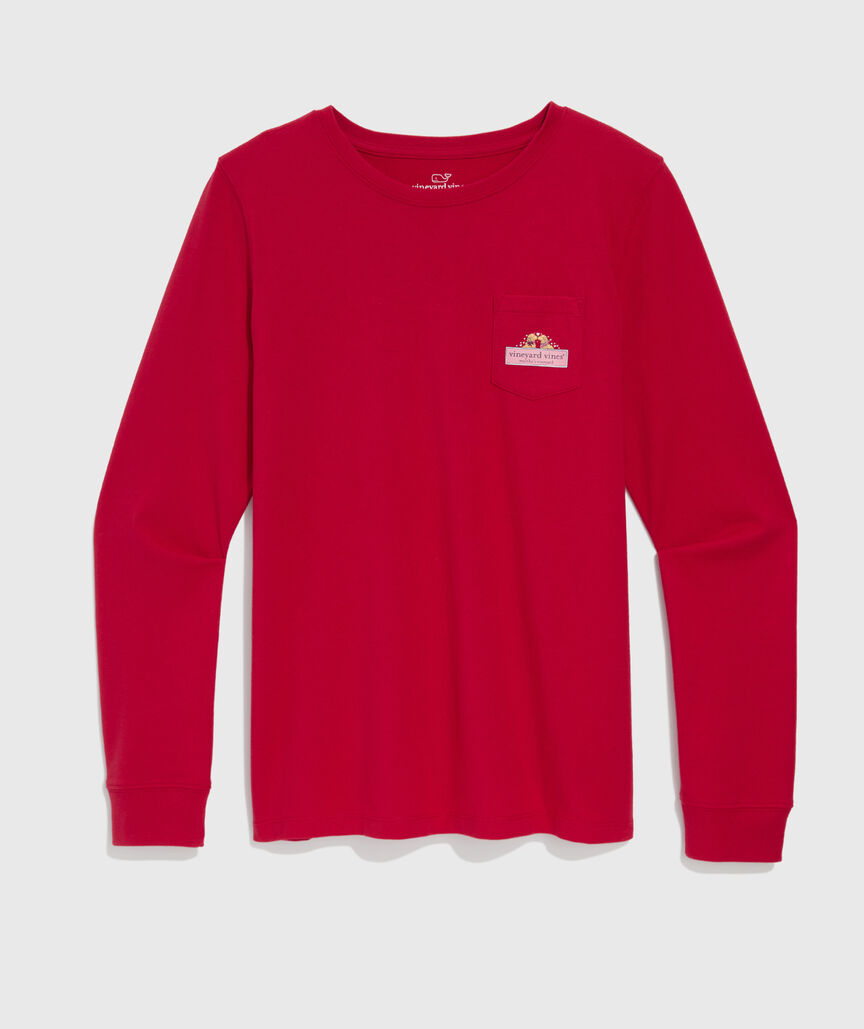 Women's Pups In Love Logo Box Long-Sleeve Pocket Tee