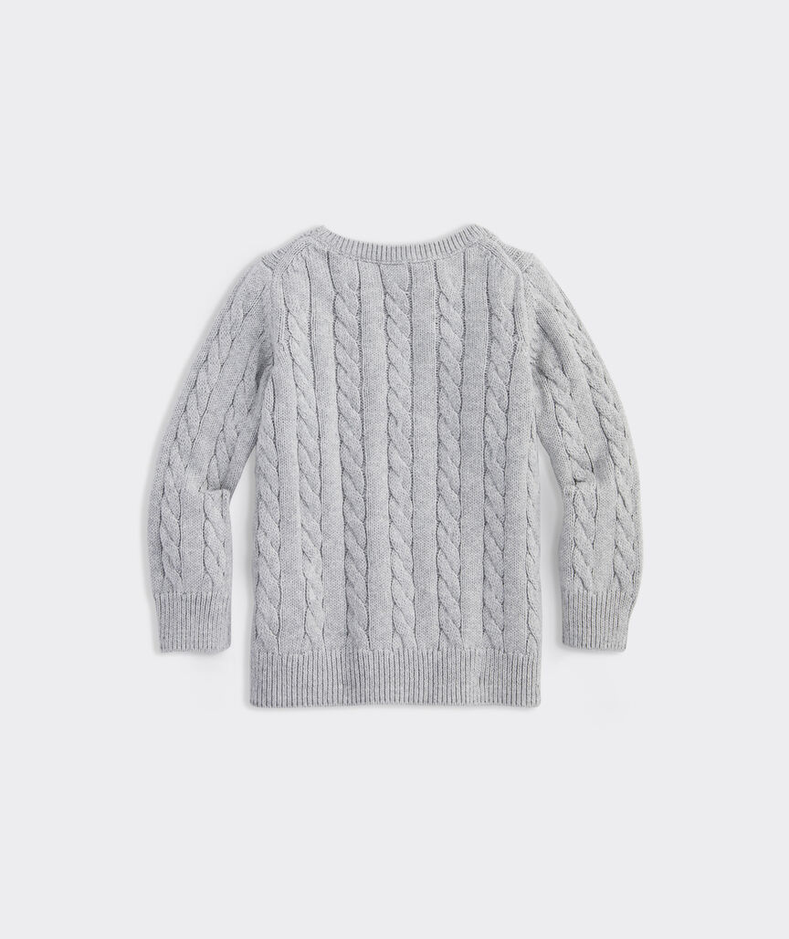 Baby Cotton Cashmere Cable Crewneck Sweater