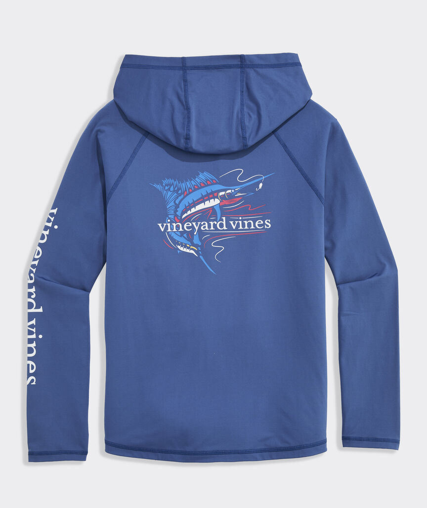 Performance Classic Sailfish Long-Sleeve Harbor Hoodie Tee