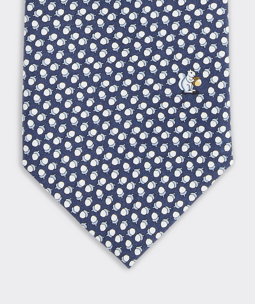 Squirrel & Acorns Silk Tie