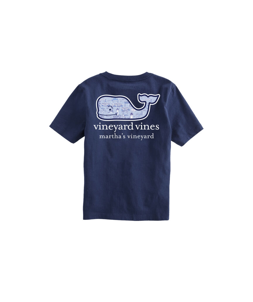 OUTLET Boys' Martha's Vineyard Scenic Whale Short-Sleeve Pocket Tee