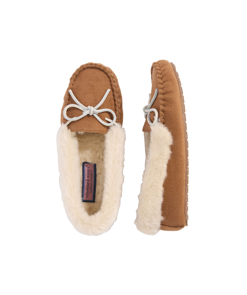 OUTLET Women's Faux Suede Shearling Slippers