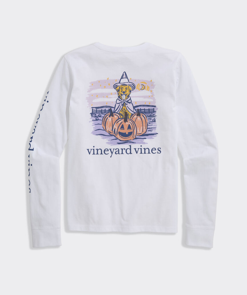 Girls' Pumpkin Patch Pup Long-Sleeve Pocket Tee
