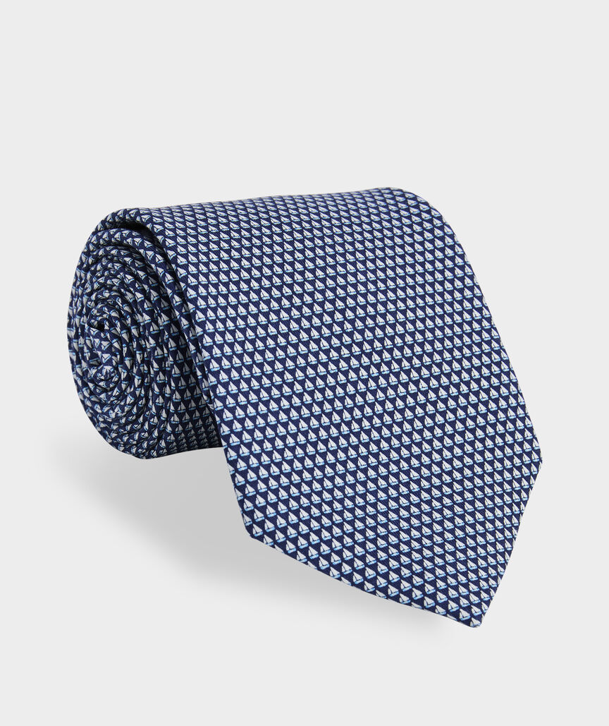 Mini Sailboats Silk Tie