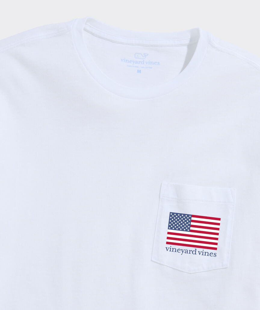Beer Pong Flag Short-Sleeve Pocket Tee