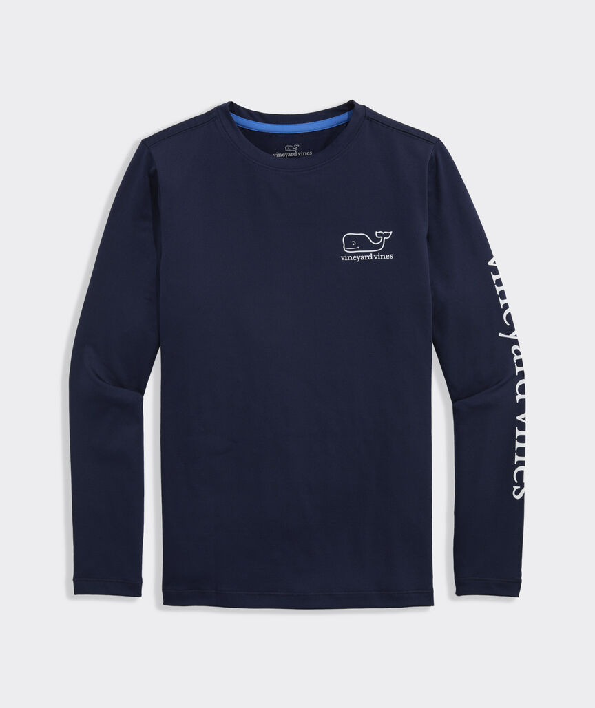 Boys' Performance Long-Sleeve Whale Harbor Sun Tee