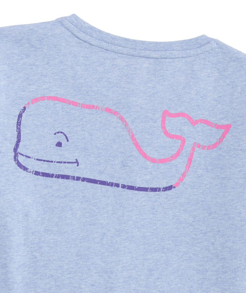 OUTLET Women's Vintage Burgee Whale Long-Sleeve Pocket Tee