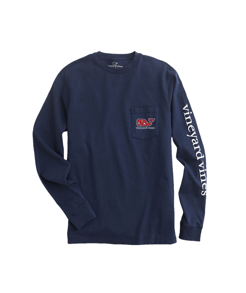 OUTLET Jolly Santa Whale Long-Sleeve Pocket Tee