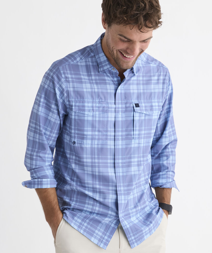 Performance Deep Sea Plaid Harbor Shirt