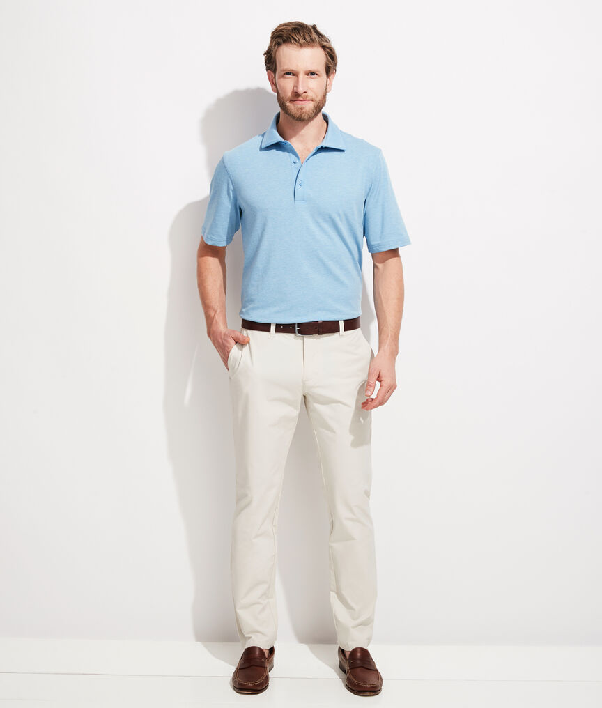 Heathered Solid Polo